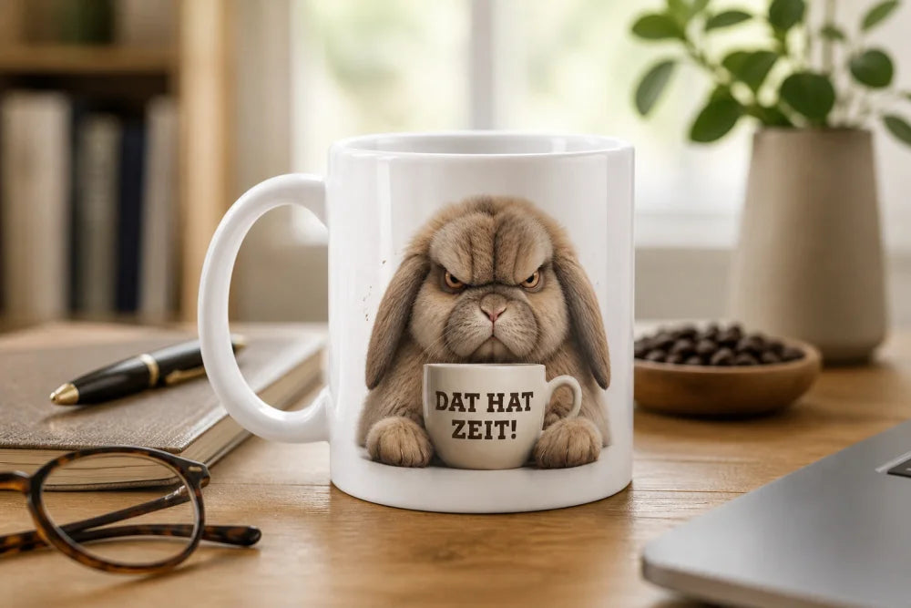 Lustige Tiertasse mit Spruch 325 ml – 15 Tiermotive Geschenkidee Büro - WS-Trend.de