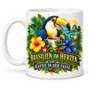 Brasilien Tasse Keramik 330 ml Spruch Geschenk Kaffee Urlaub Tiermotiv
