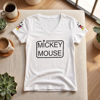 Print-Shirt Disney Mickey Maus Damen kurzarm Shirt T-Shirt Gr. S-XL 100% Baumwolle - WS-Trend.de