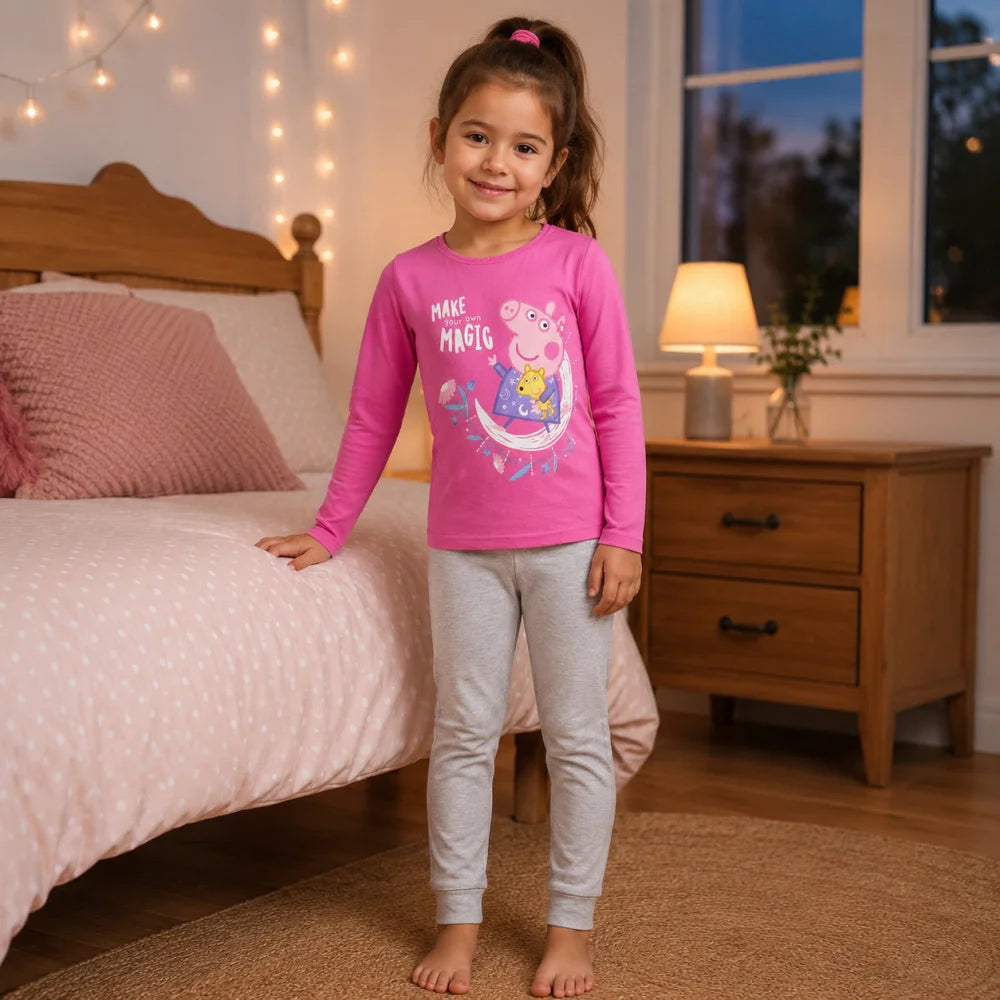 Peppa Wutz Pig Kinder Mädchen Schlafanzug Pyjama Gr. 92 bis 116 - WS-Trend.de