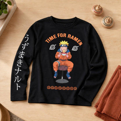 Print-Shirt Naruto Anime Naruto Shippuden Kinder Jungen Shirt Langarmshirt 100% Baumwolle