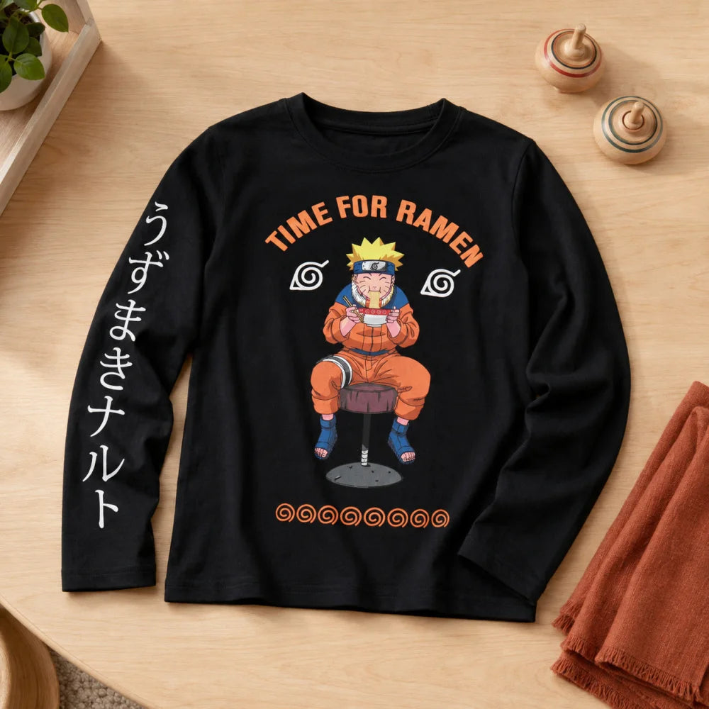 Print-Shirt Naruto Anime Shippuden Kinder Jungen Shirt Langarmshirt 100% Baumwolle - WS-Trend.de