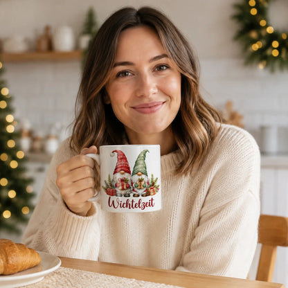 Wichtel Weihnachtstasse - Geschenk zu Weihnachten - aus Keramik 330 ml - WS-Trend.de