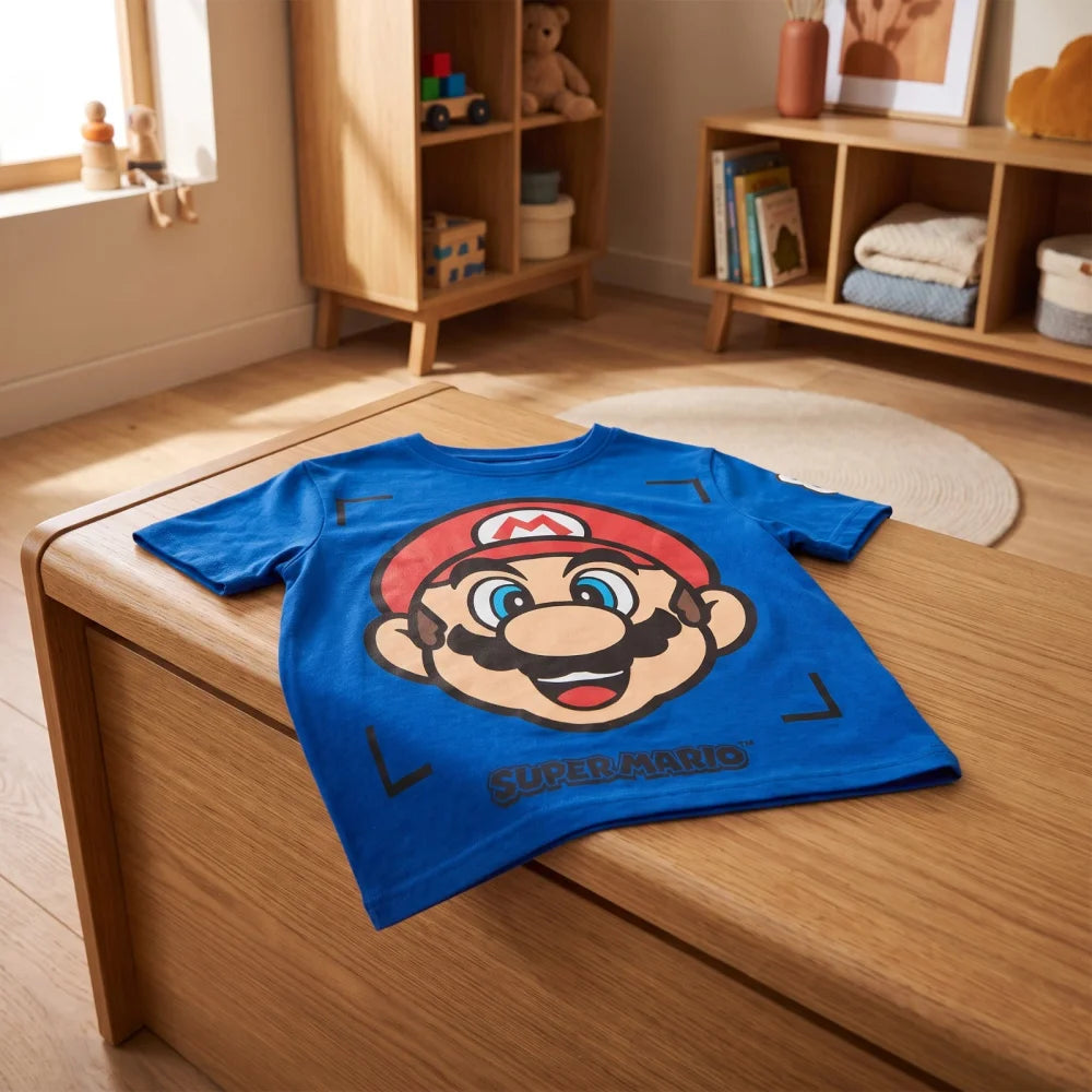 Super Mario Kinder T-Shirt Kurzarm Shirt Gr.98 Luigi Cooper Toady Bowser - WS-Trend.de