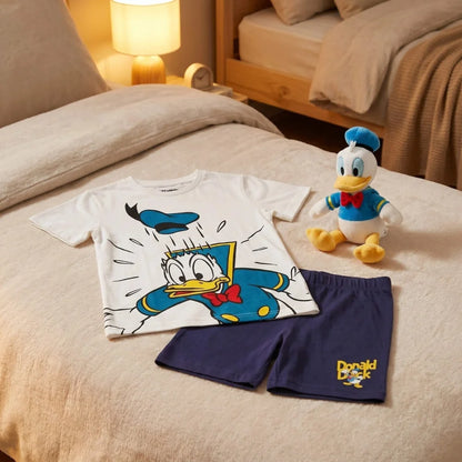 Disney Donald Duck Kinder Jugend Schlafanzug Pyjama 98-128 100% Baumwolle - WS-Trend.de