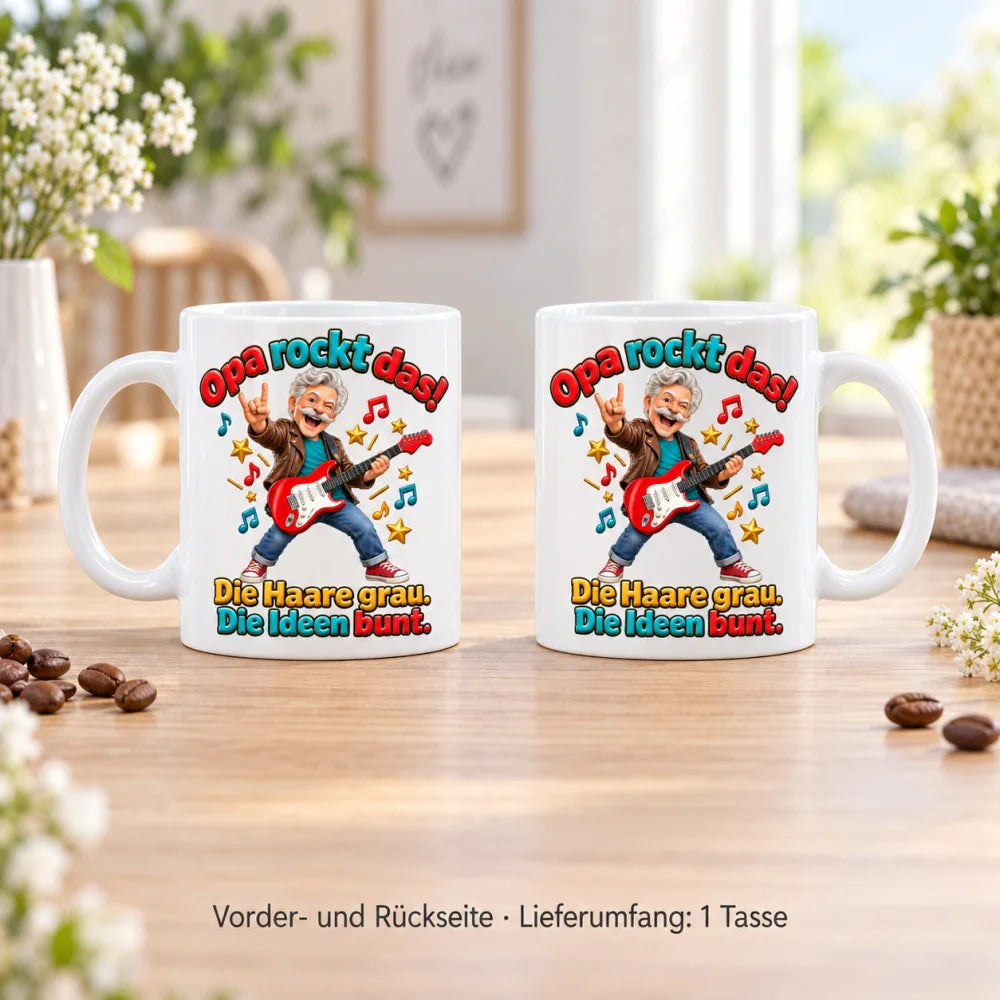 WS-Trend Rockeropa Tasse Keramik 330 ml Geschenkidee für den Großvater - WS-Trend.de