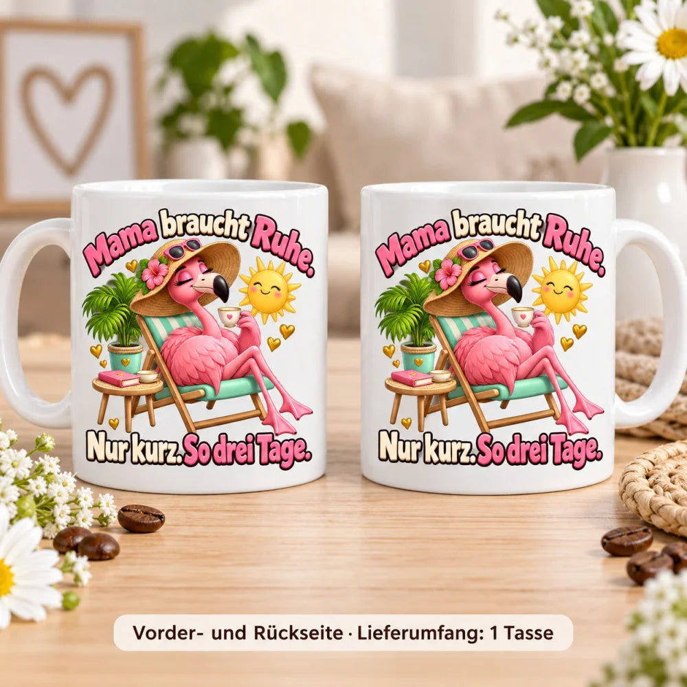 WS-Trend Flamingomama Becher Keramik 330 ml Geschenkidee zum Muttertag - WS-Trend.de