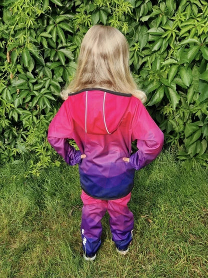 Softshelljacke WAMU Die Mosaic Kinder Jacke mit Kapuze Gr. 104-110 - WS-Trend.de
