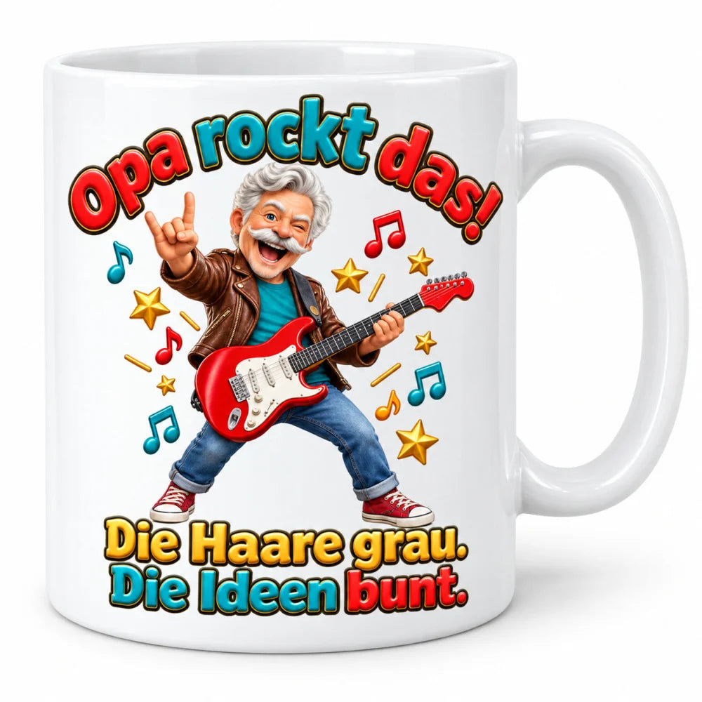 WS-Trend Rockeropa Tasse Keramik 330 ml Geschenkidee für den Großvater - WS-Trend.de