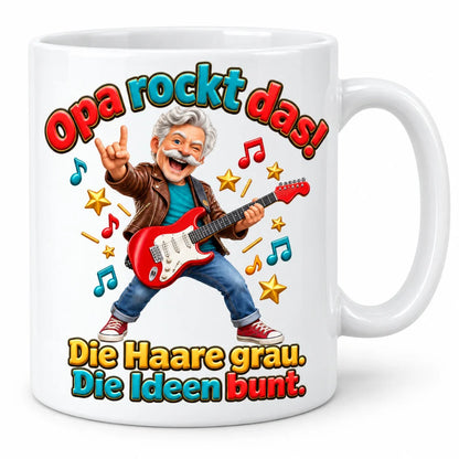 WS-Trend Rockeropa Tasse Keramik 330 ml Geschenkidee für den Großvater - WS-Trend.de