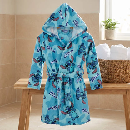 Disney Lilo und Stitch Kinder Mädchen Fleece Bademantel mit Kapuze Gr. 98 - 104 - WS-Trend.de