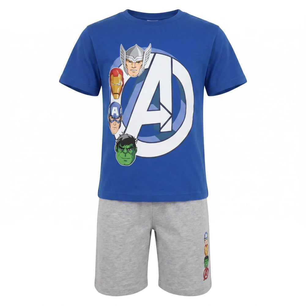 Marvel Avengers Kinder Schlafanzug Pyjama kurz Sleepwear 104 - 134 Thor Hulk - WS-Trend.de