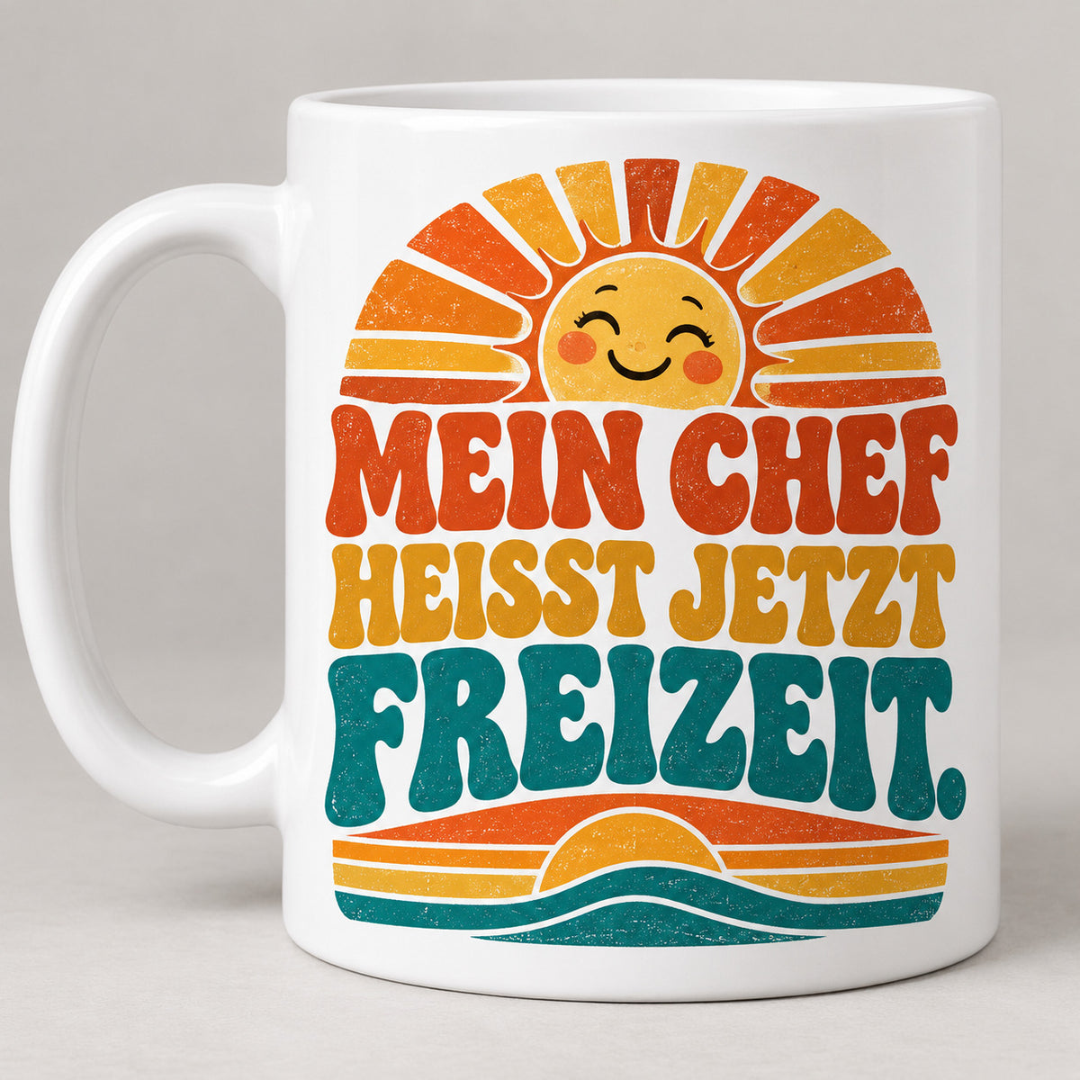 Rententasse mit Spruch Keramik 330ml Geschenk zum Ruhestand beidseitig