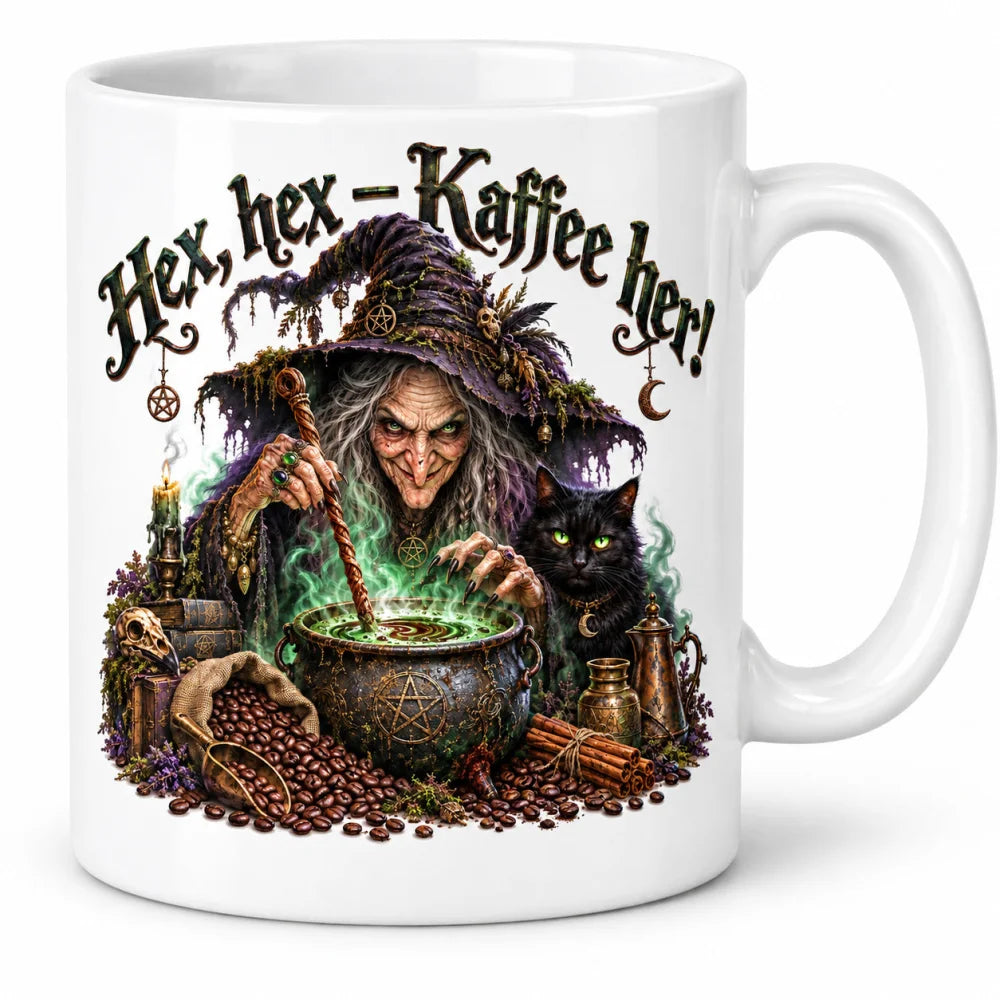 WS-Trend Hexenkessel Horror Tasse Keramik 330 ml Geschenk zu Halloween - WS-Trend.de