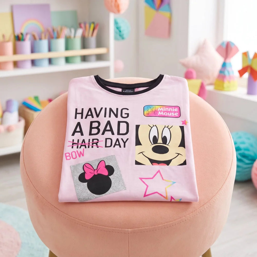 Disney Minnie Maus Mädchen Kinder T-Shirt Top Tops - Grün Rosa Gr. 104 bis 128 - WS-Trend.de