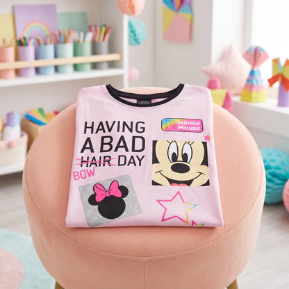 Disney Minnie Maus Mädchen Kinder T-Shirt Top Tops - Grün Rosa Gr. 104 bis 128 - WS-Trend.de