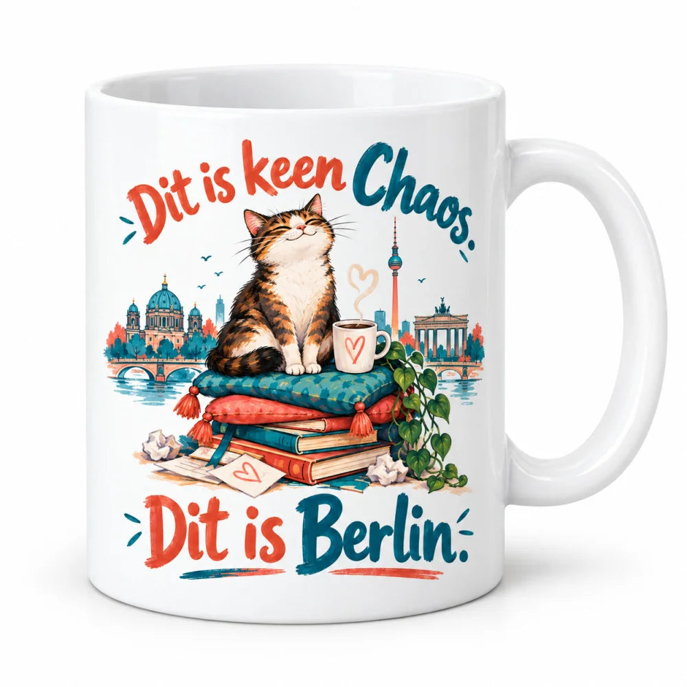 WS-Trend Berliner Katze Tasse mit Spruch Keramik 330 ml für Kaffeefans - WS-Trend.de