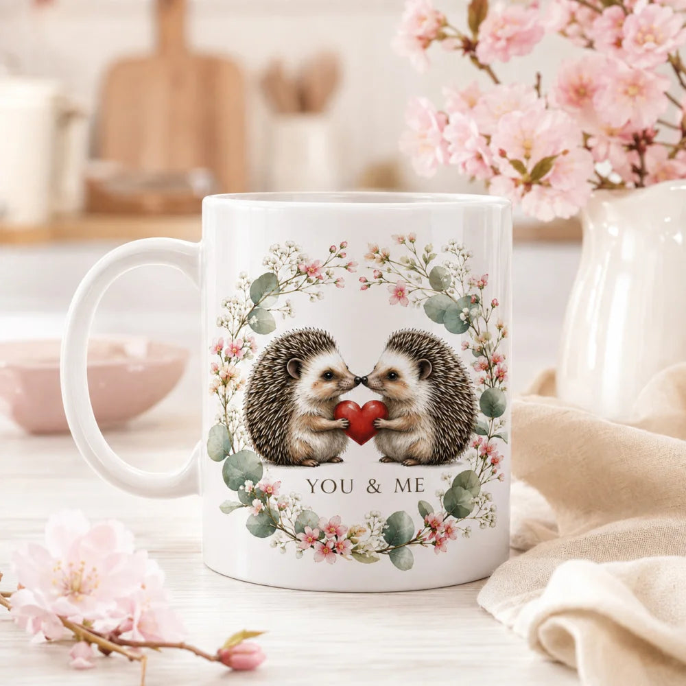 Liebestasse Tiermotiv - Kaffeetasse Geschenk fuer Partner 330 ml weiss - WS-Trend.de