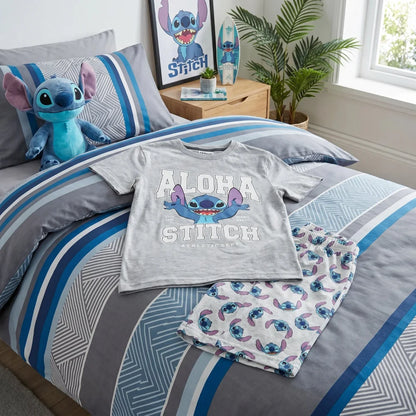 Disney Lilo und Stitch Kinder Jungen Schlafanzug Pyjama Shirt Hose Gr. 98 -128 - WS-Trend.de