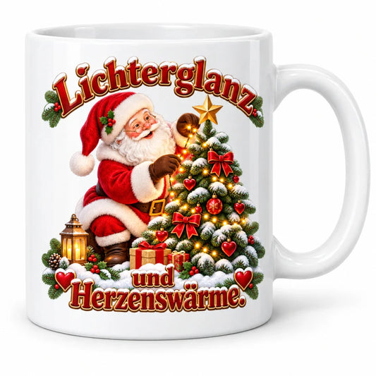 WS-Trend Lichterglanz Weihnachtsmann Tasse Keramik 330 ml Geschenkidee - WS-Trend.de