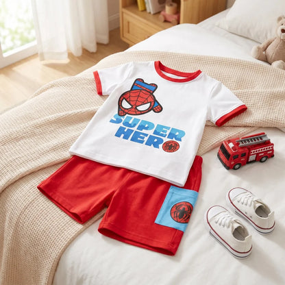 Marvel Spiderman Baby Kurzarm Shirt und Shorts Gr. 68 oder 80 - WS-Trend.de
