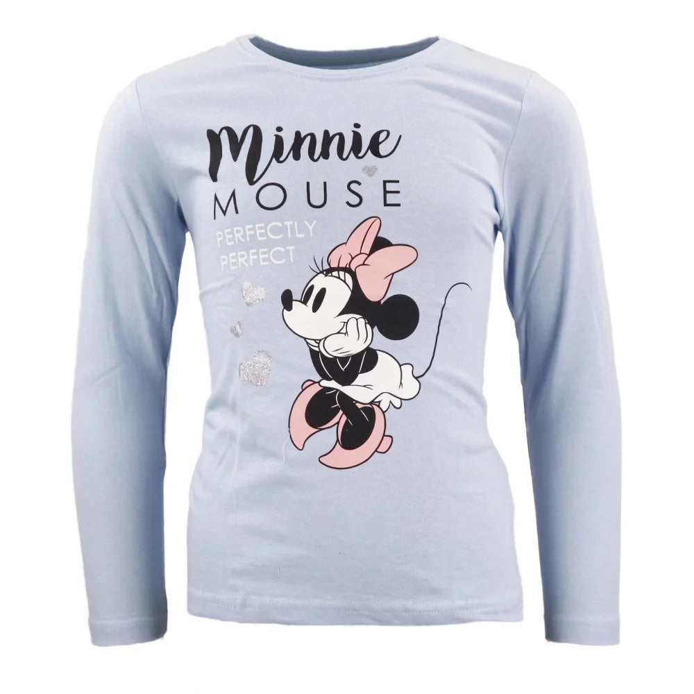 Disney Minnie Maus langarm T-Shirt Kinder Mädchen 98 bis 128 - 100% Baumwolle - WS-Trend.de