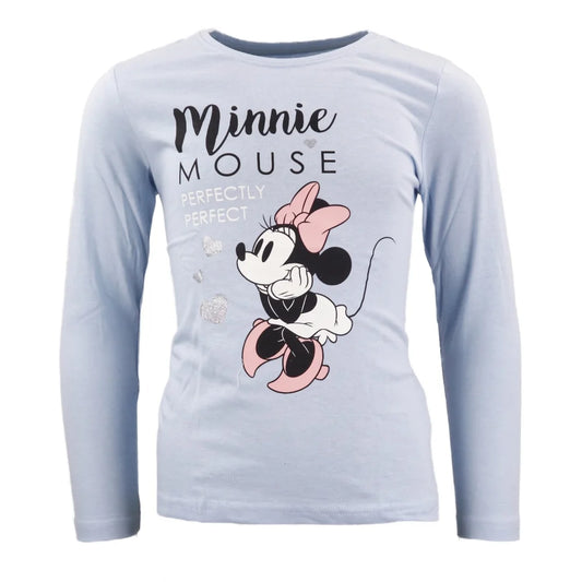 Disney Minnie Maus langarm T-Shirt Kinder Mädchen 98 bis 128 - 100% Baumwolle - WS-Trend.de