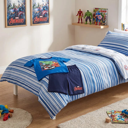 Marvel Avengers Jungen Schlafanzug Pyjama Shirt Shorts Gr. 98-128 Baumwolle - WS-Trend.de