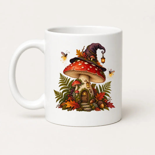 Halloween Tasse Pilzhexe 325 ml Keramik Cottagecore Geschenk - WS-Trend.de