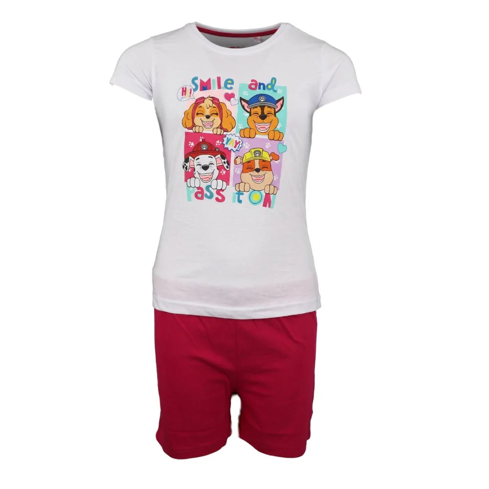 Paw Patrol Welpen Kinder kurzarm Schlafanzug Pyjama 98 -128 Baumwolle - WS-Trend.de