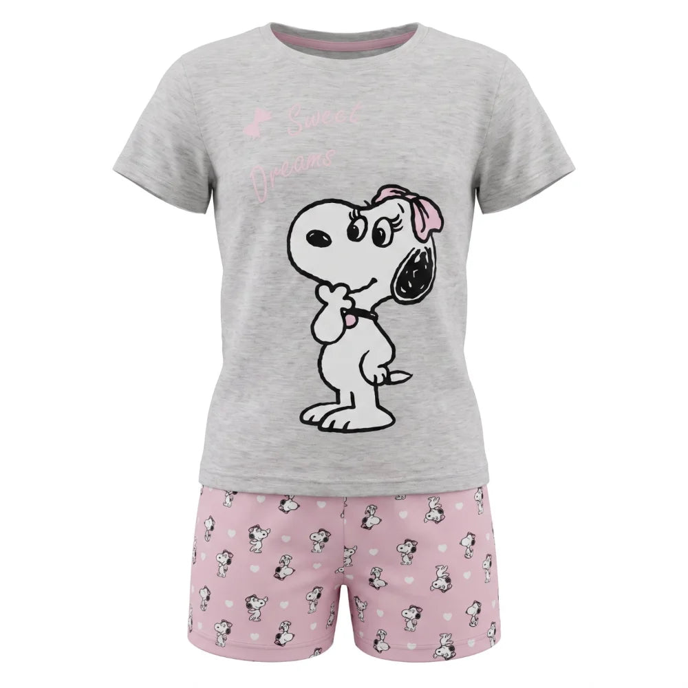 Peanuts Snoopy Kinder Mädchen Pyjama Schlafanzug Gr. 92-128 - WS-Trend.de