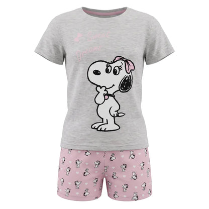 Peanuts Snoopy Kinder Mädchen Pyjama Schlafanzug Gr. 92-128 - WS-Trend.de
