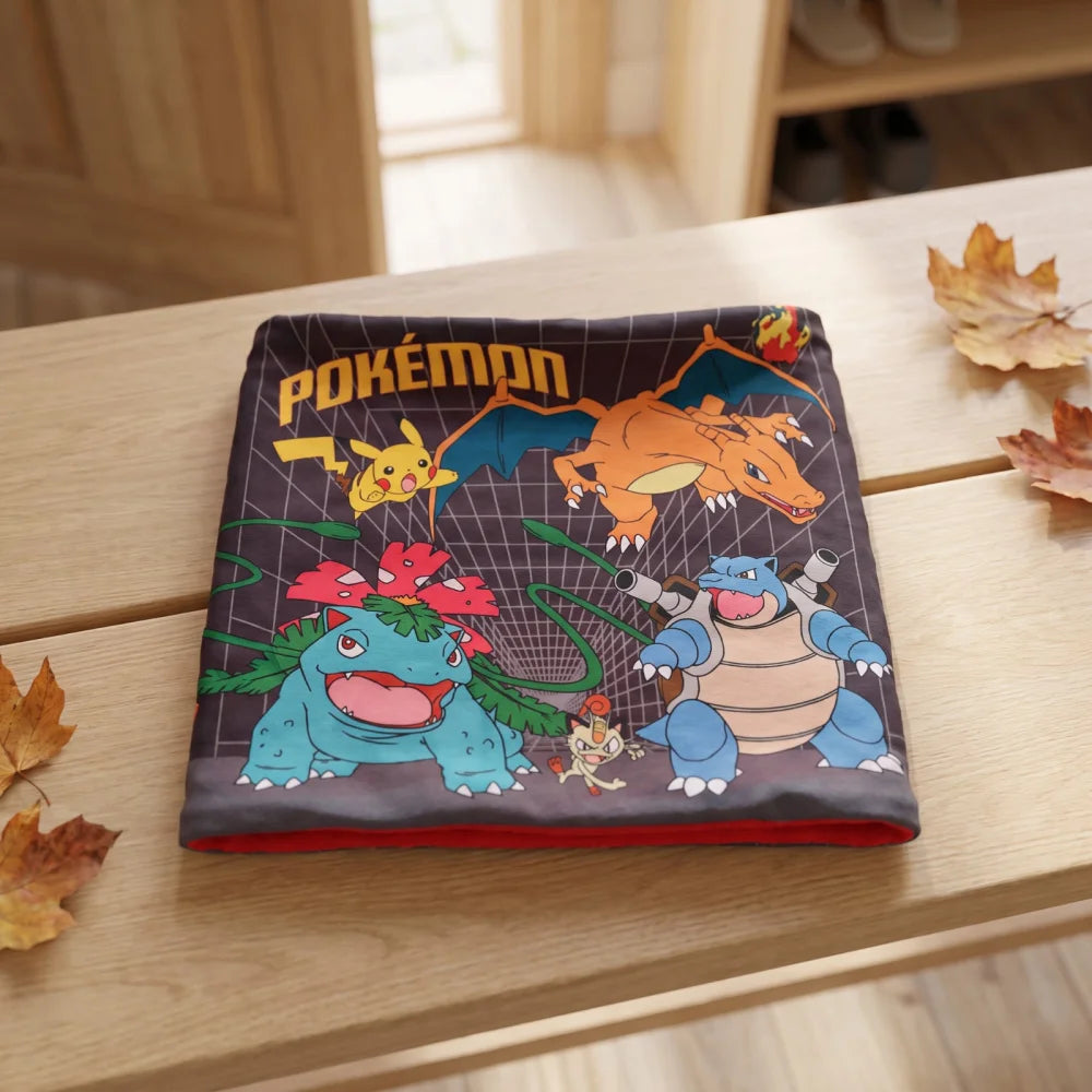 Pokémon Pikachu Kinder Herbst Winter Coral Snood Loop 20 x 25 cm - WS-Trend.de
