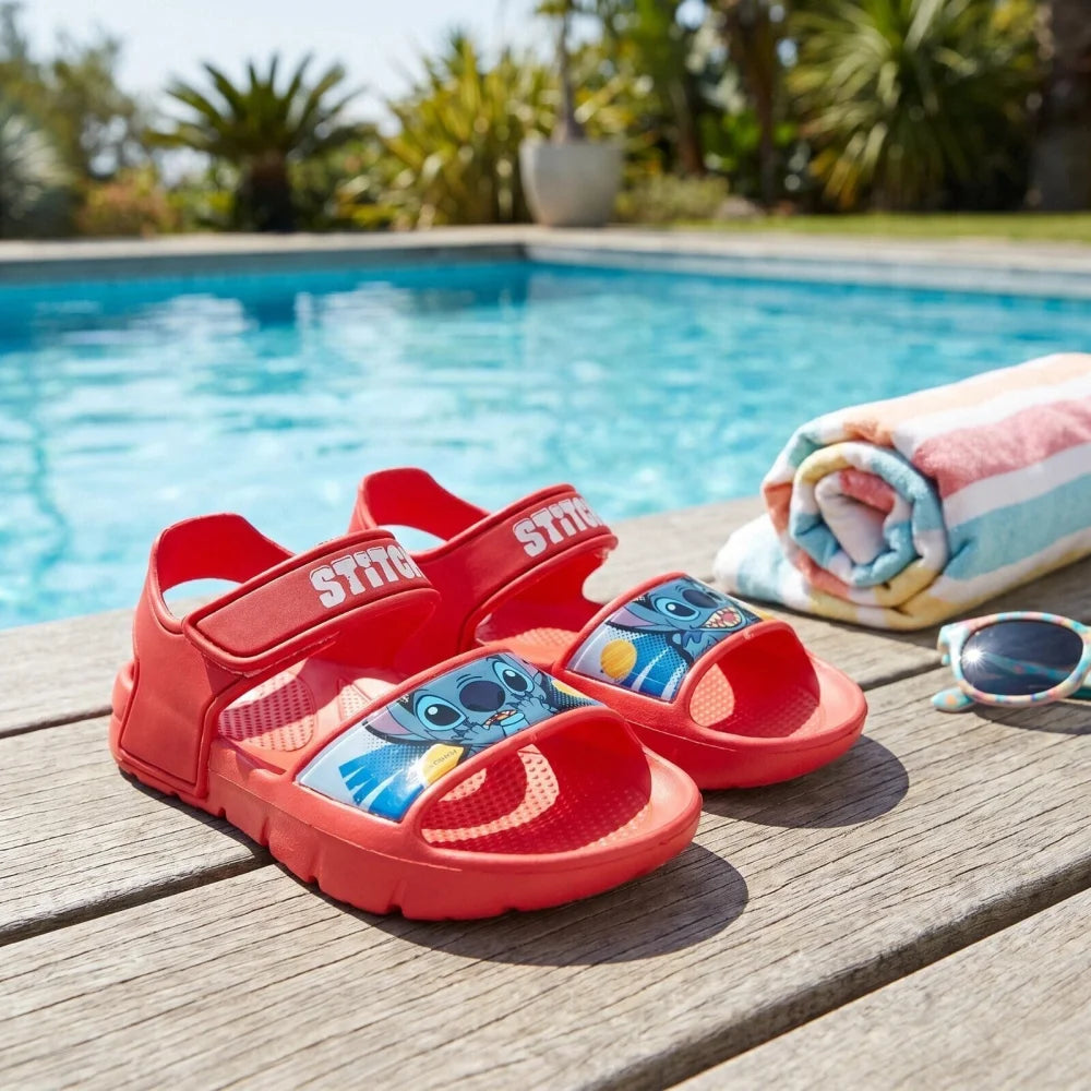 Disney Stitch Kinder Jungen Sandalen Badeschuhe Latschen Klett Gr. 28-31 - WS-Trend.de