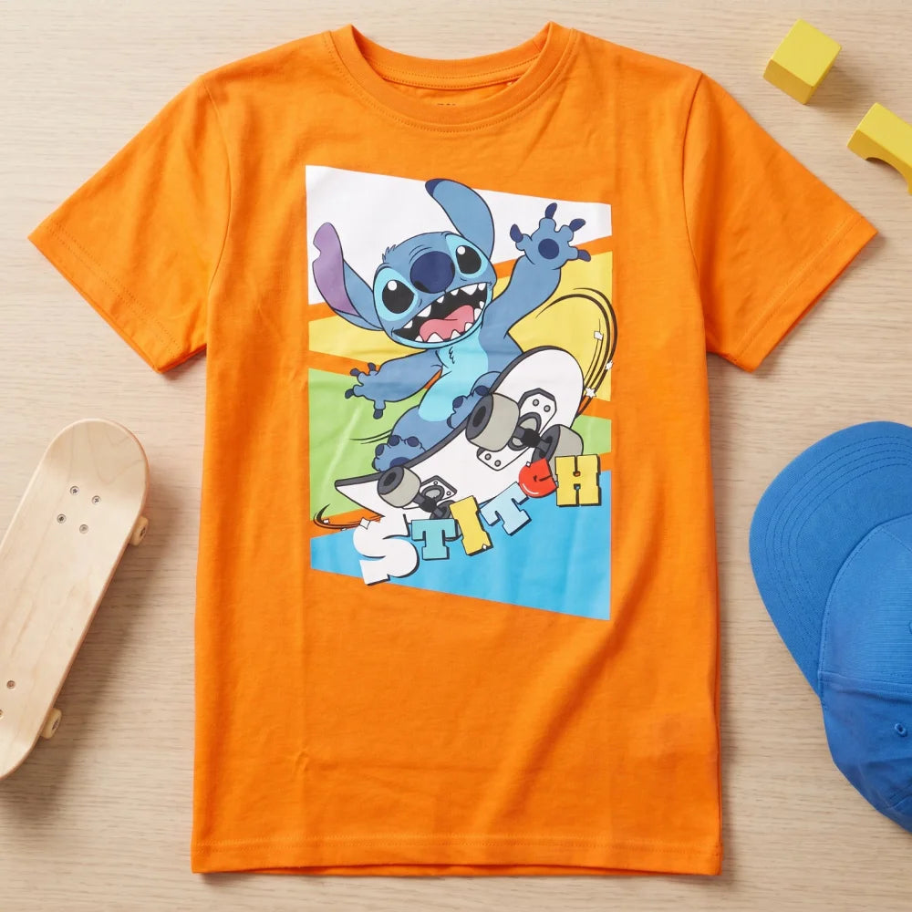 Disney Lilo und Stitch Jungen Kinder kurzarm T-Shirt Shirt Gr. 98-122 Baumwolle - WS-Trend.de