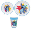 Disney Stitch Kinder Geschirr-Set 3 teilig Becher Teller Schüssel antirutsch