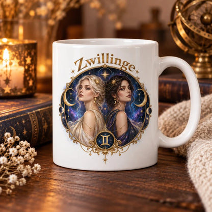 WS-Trend Sternzeichen Tasse Zwillinge mystisch Keramik 330 ml Geschenk - WS-Trend.de