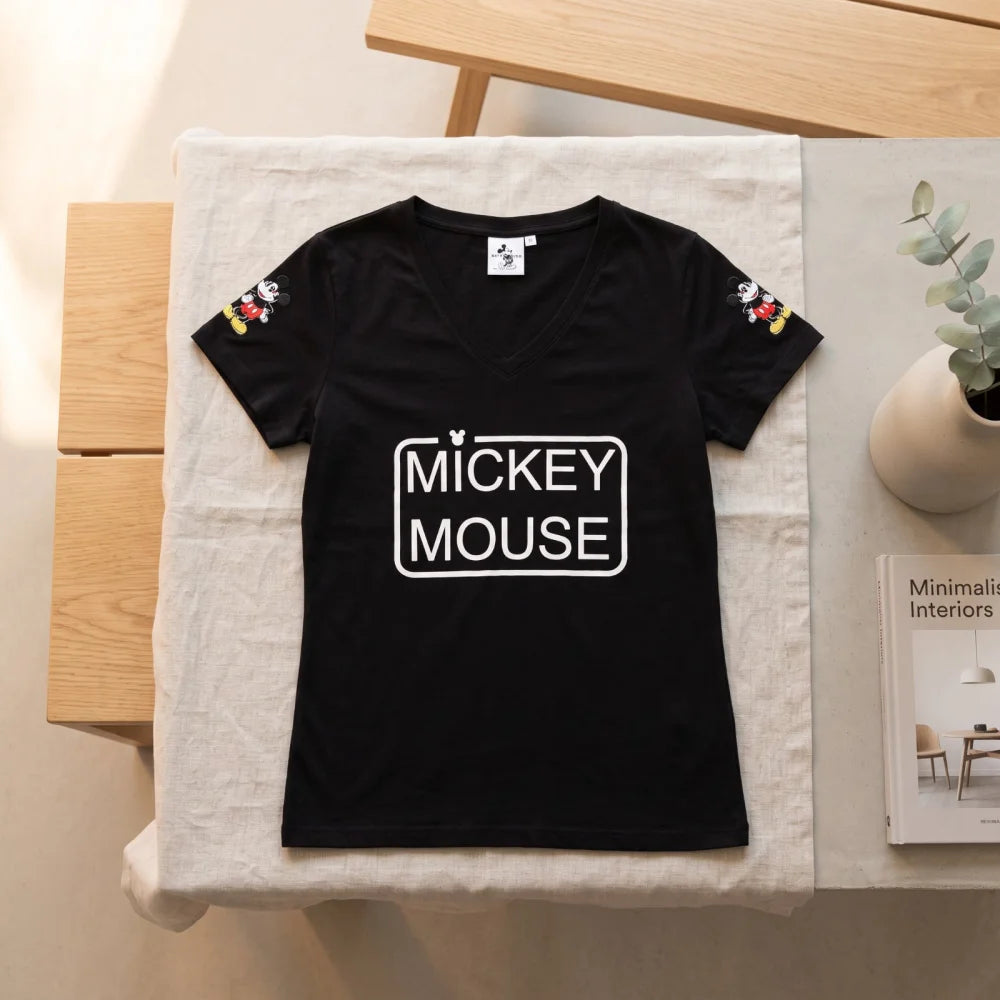 Print-Shirt Disney Mickey Maus Damen kurzarm Shirt T-Shirt Gr. S-XL 100% Baumwolle - WS-Trend.de