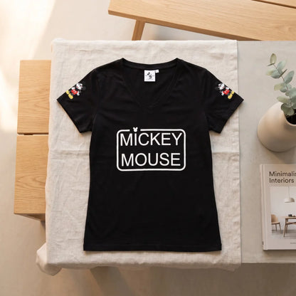 Print-Shirt Disney Mickey Maus Damen kurzarm Shirt T-Shirt Gr. S-XL 100% Baumwolle - WS-Trend.de