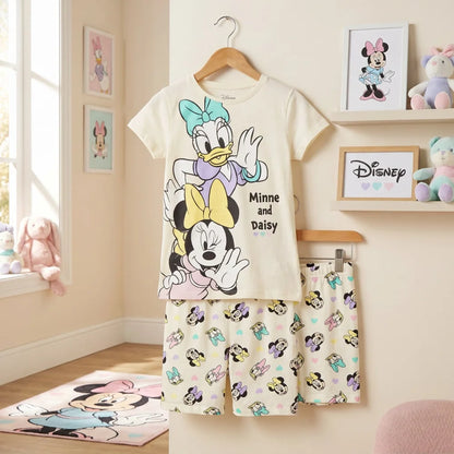 Disney Minnie Maus Daisy Kinder Schlafanzug Pyjama Gr. 104-134 100% Baumwolle - WS-Trend.de