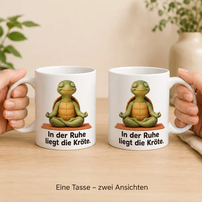 Yoga-Schildkroete Tasse - Geschenkidee mit Spruch - 330 ml aus Keramik - WS-Trend.de