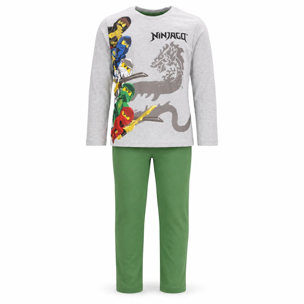LEGO® Ninjago Jungen Kinder Pyjama Schlafanzug 98 -104 Kai Jay Zane Lloyd - WS-Trend.de