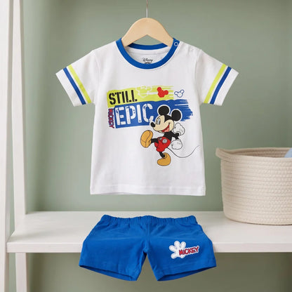 Disney Mickey Maus Baby 2tlg.Set Kleinkind T-Shirt plus Shorts Gr. 62 - 86 - WS-Trend.de