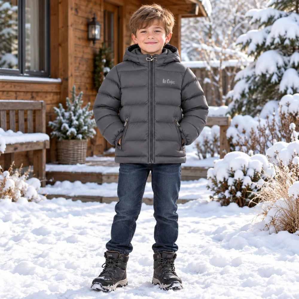Lee Cooper Kinder Jungen Winterjacke Jacke mit Kapuze Parka Gr. 104-164 - WS-Trend.de