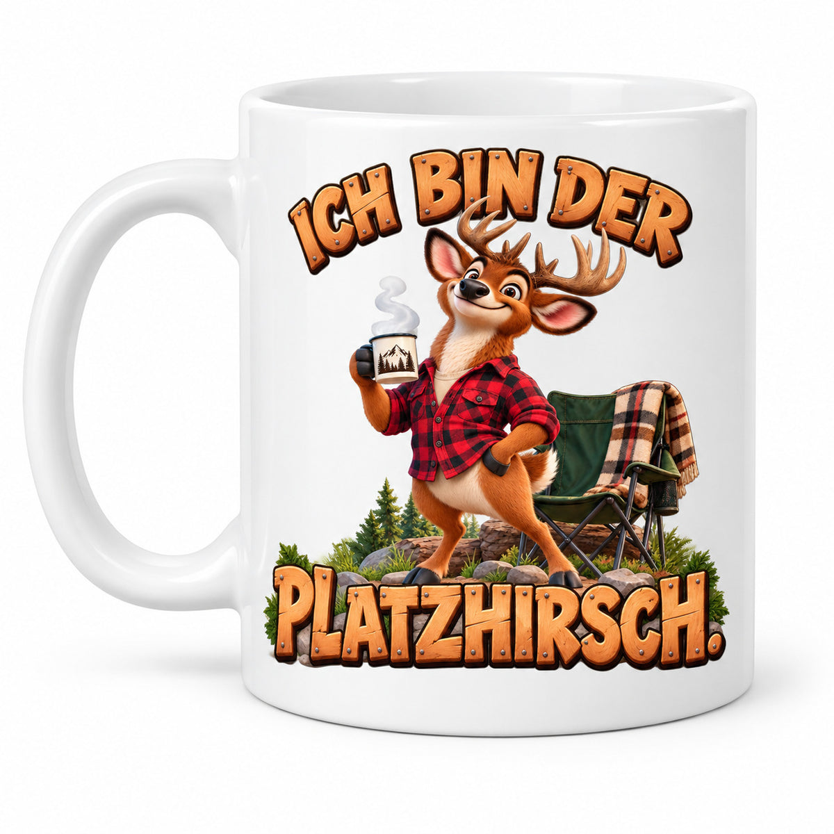 Camping Tasse Spruch Keramik 330 ml Geschenk Camper Wohnmobil Urlauber