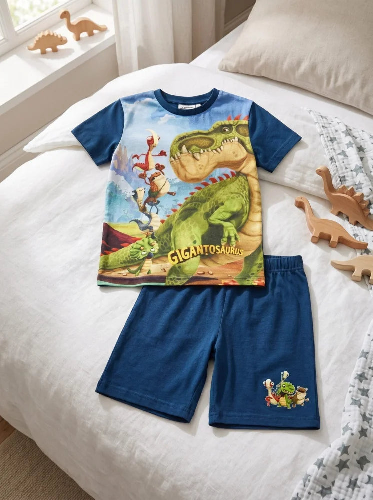 Gigantosaurus Kinder Schlafanzug Pyjama kurz Nachtwäsche Gr. 98 - WS-Trend.de