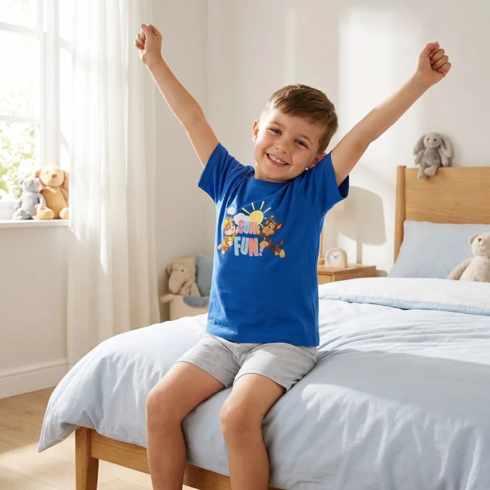 Paw Patrol Kinder Jungen Schlafanzug Pyjama kurz Nachtwäsche 98-116 - WS-Trend.de