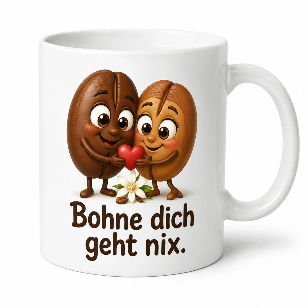 Bohnenfreunde Tasse - Geschenk mit Spruch - 330 ml beidseitig bedruckt - WS-Trend.de