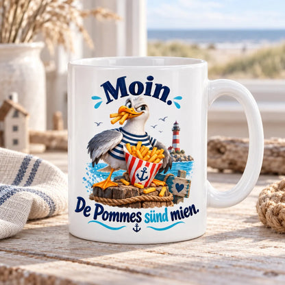 WS-Trend Möwe Kaffeetasse lustiger Spruch Keramik 330 ml Geschenktasse - WS-Trend.de