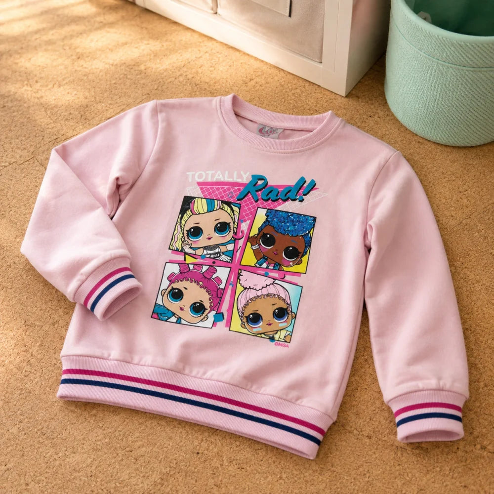 Sweater L.O.L. SURPRISE! LOL Surprise Kinder Mädchen Pullover Rosa Blau 100% Baumwoll - WS-Trend.de